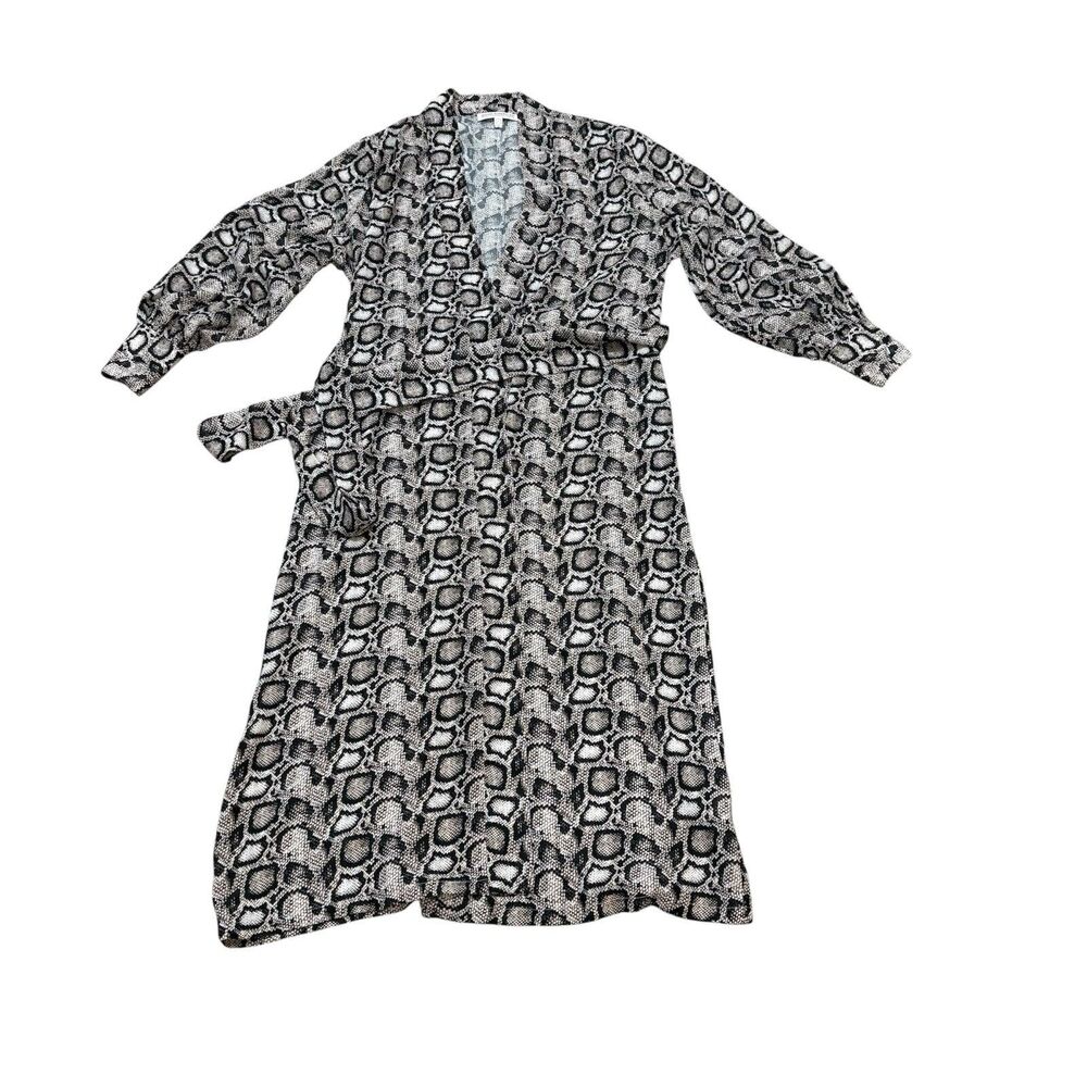 Good American Python Robe Cover Up Wrap Dress Size 1 Snake - Picture 7 of 13